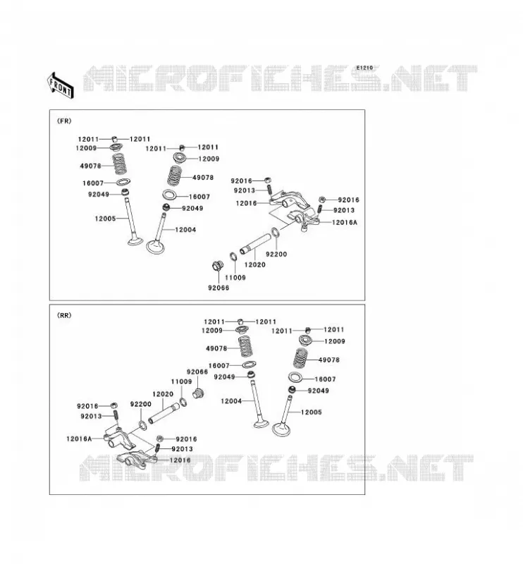 SOUPAPE Kawasaki QUAD 650 2009 KVF650 4X4  KVF650D9F