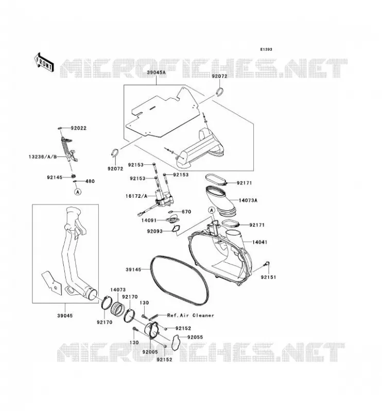 COUVERCLE CONVERTISSEUR Kawasaki QUAD 650 2009 KVF650 4X4  KVF650D9F
