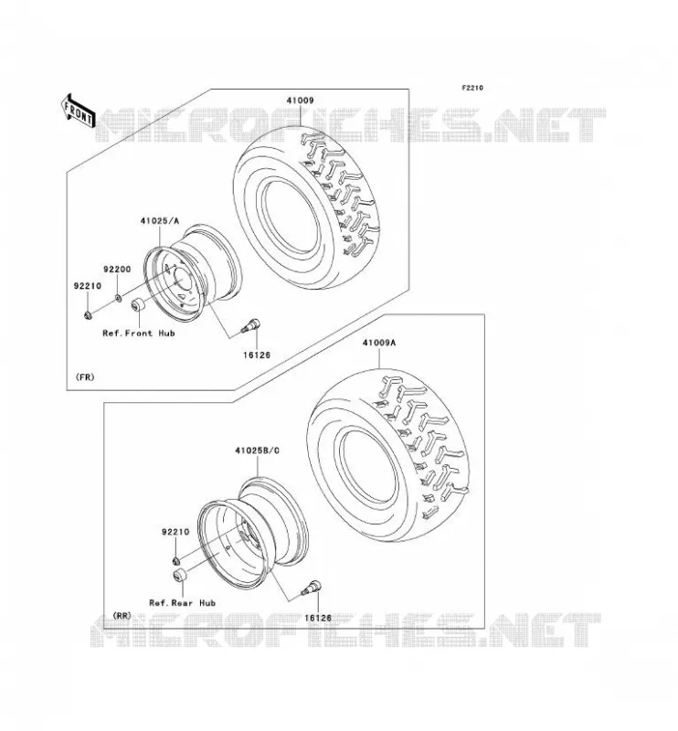 ROUE/PNEUS Kawasaki QUAD 650 2009 KVF650 4X4  KVF650D9F