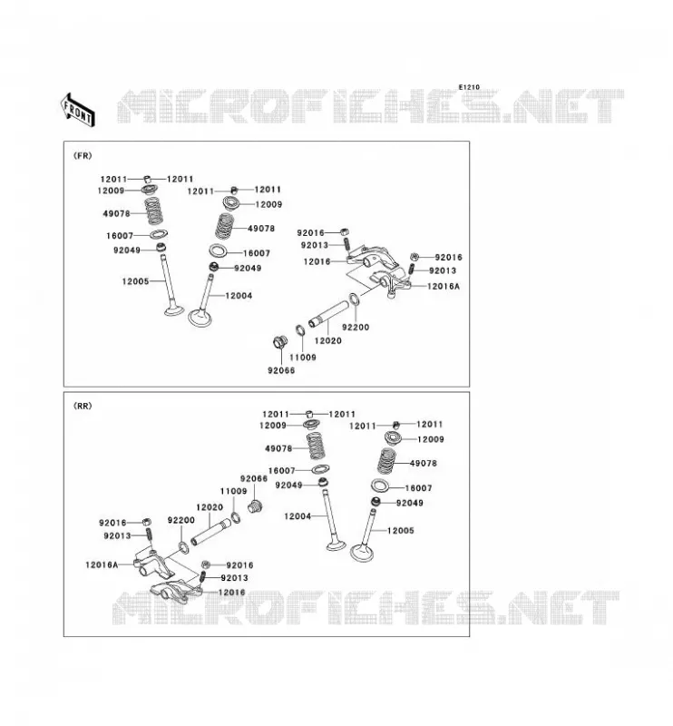 SOUPAPE Kawasaki QUAD 650 2009 KVF650 4X4  KVF650D9F