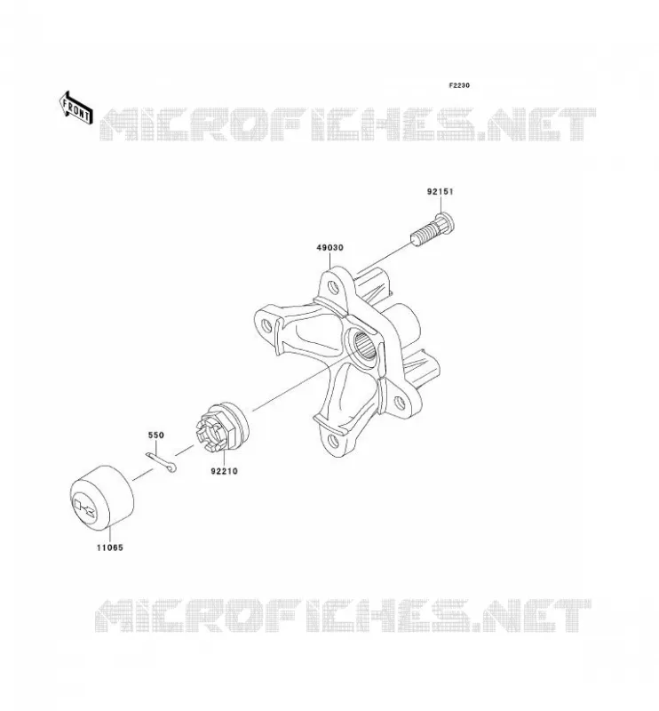 MOYEU AVANT Kawasaki QUAD 650 2010 KVF650 4X4  KVF650DAF