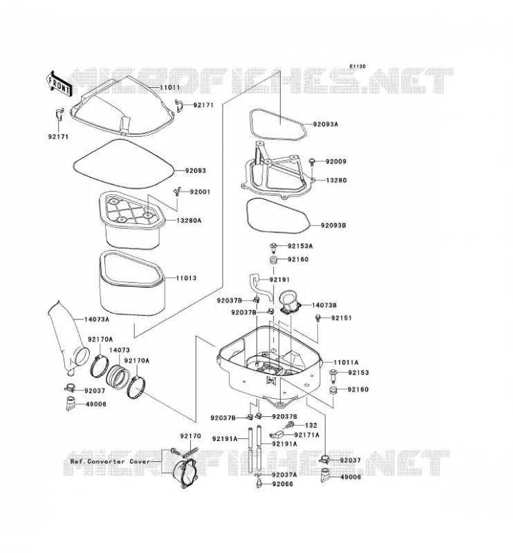 FILTRE A AIR Kawasaki QUAD 650 2011 KVF650 4X4  KVF650DBF