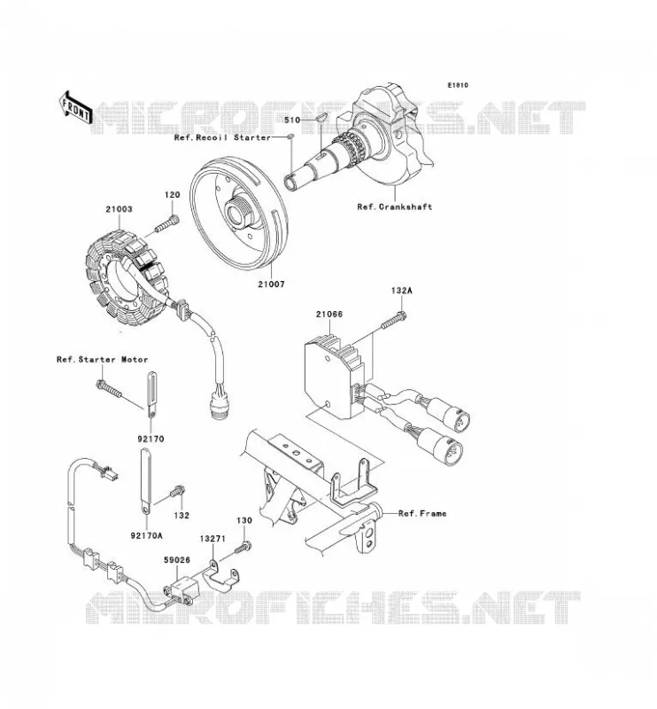 G&Eacute;N&Eacute;RATEUR Kawasaki QUAD 650 2011 KVF650 4X4  KVF650DBF