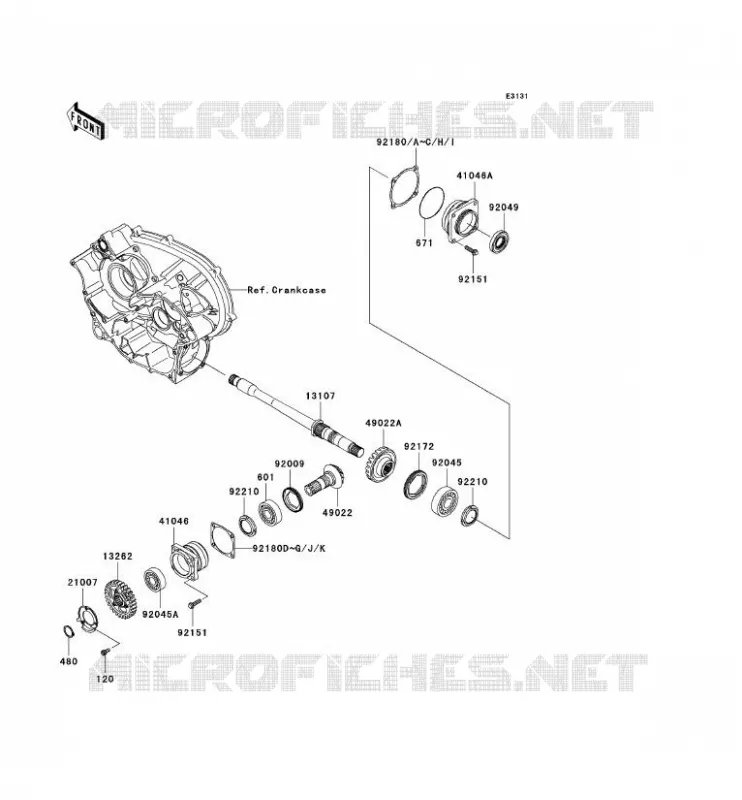 PIGNON CONIQUE AVANT Kawasaki QUAD 650 2011 KVF650 4X4  KVF650DBF