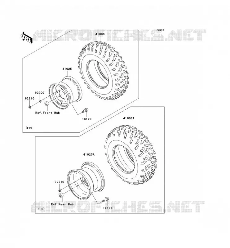 PNEUS Kawasaki QUAD 650 2011 KVF650 4X4  KVF650DBF