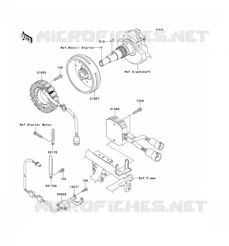 G&Eacute;N&Eacute;RATEUR Kawasaki QUAD 650 2011 KVF650 4X4  KVF650DBF