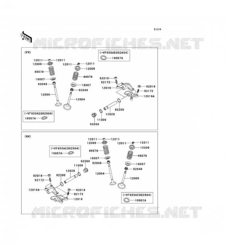 SOUPAPE Kawasaki QUAD 650 2012 KVF650 4X4  KVF650DCF