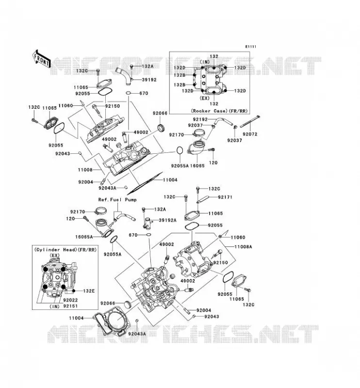 CULASSE Kawasaki QUAD 650 2007 KVF650 4X4  KVF650E7F