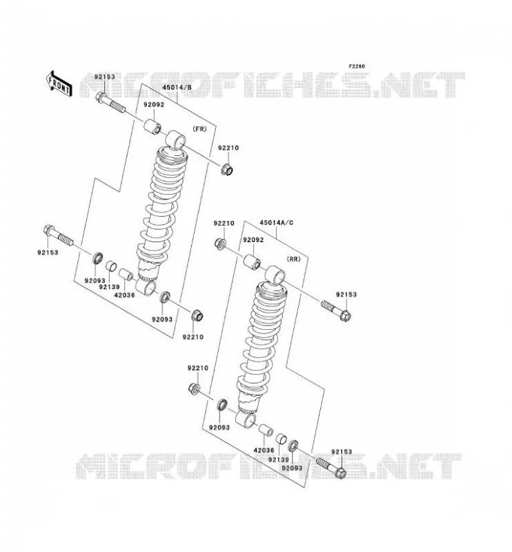 AMORTISSEUR Kawasaki QUAD 650 2006 KVF650 4X4I  KVF650F6F
