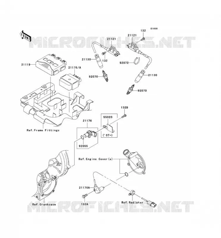 SYSTEME D&acute;ALLUMAGE Kawasaki QUAD 650 2006 KVF650 4X4I  KVF650F6F