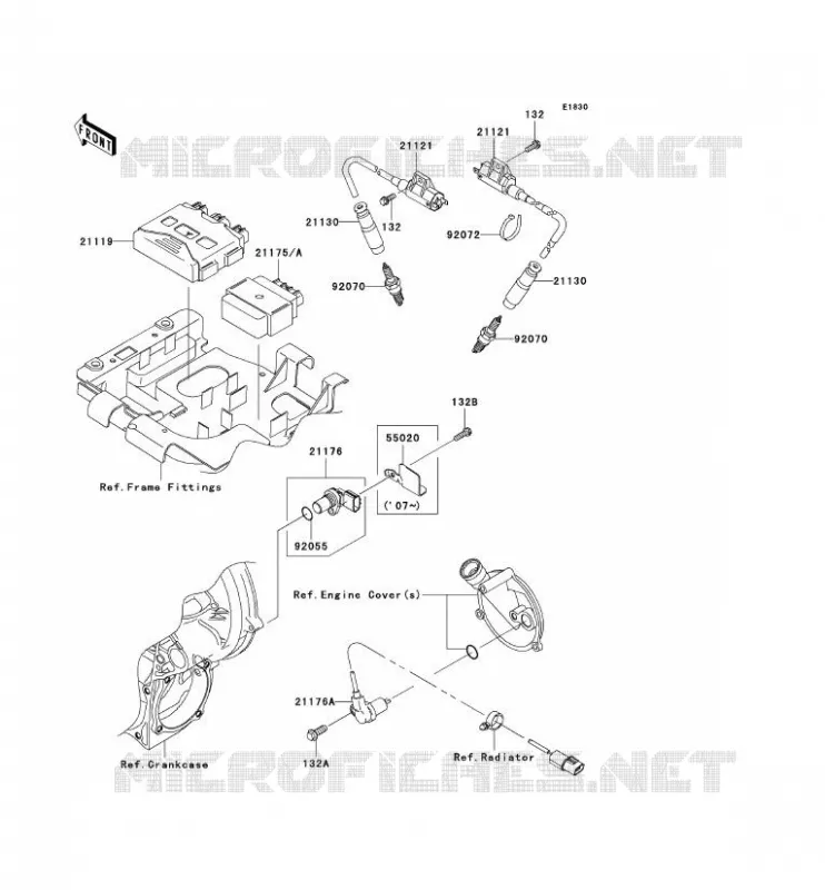SYSTEME D&acute;ALLUMAGE Kawasaki QUAD 650 2007 KVF650 4X4I  KVF650F7F