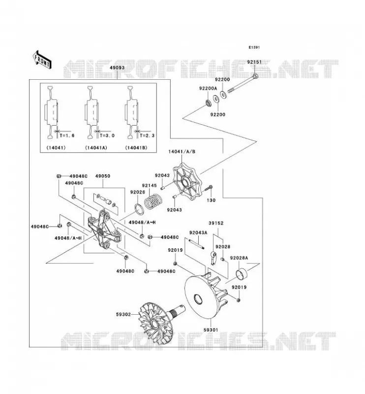 VARIATEUR Kawasaki QUAD 650 2007 KVF650 4X4I  KVF650F7F