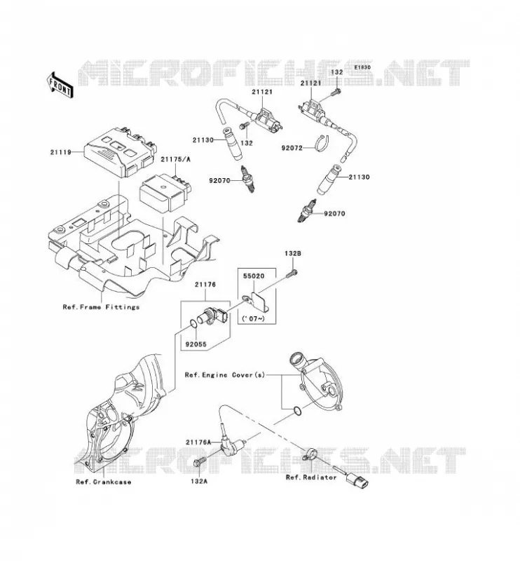 SYSTEME D&acute;ALLUMAGE Kawasaki QUAD 650 2009 KVF650 4X4I  KVF650F9F