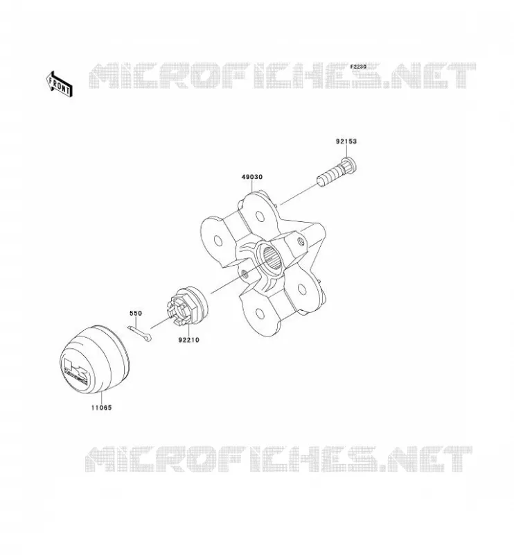 MOYEU AVANT Kawasaki QUAD 650 2012 KVF650 4X4  KVF650FCF