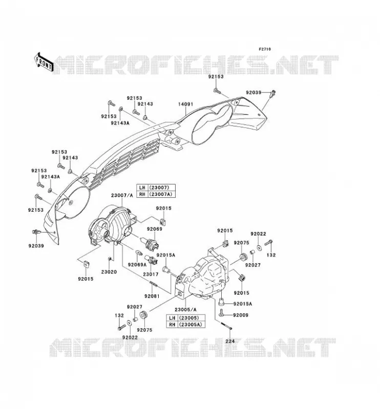 OPTIQUE(S) Kawasaki QUAD 650 2012 KVF650 4X4  KVF650FCF