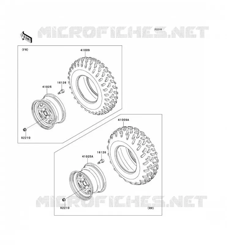 ROUE/PNEUS Kawasaki QUAD 650 2012 KVF650 4X4I  KVF650FCF