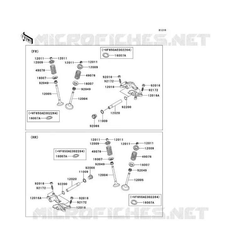SOUPAPE Kawasaki QUAD 650 2012 KVF650 4X4I  KVF650FCF