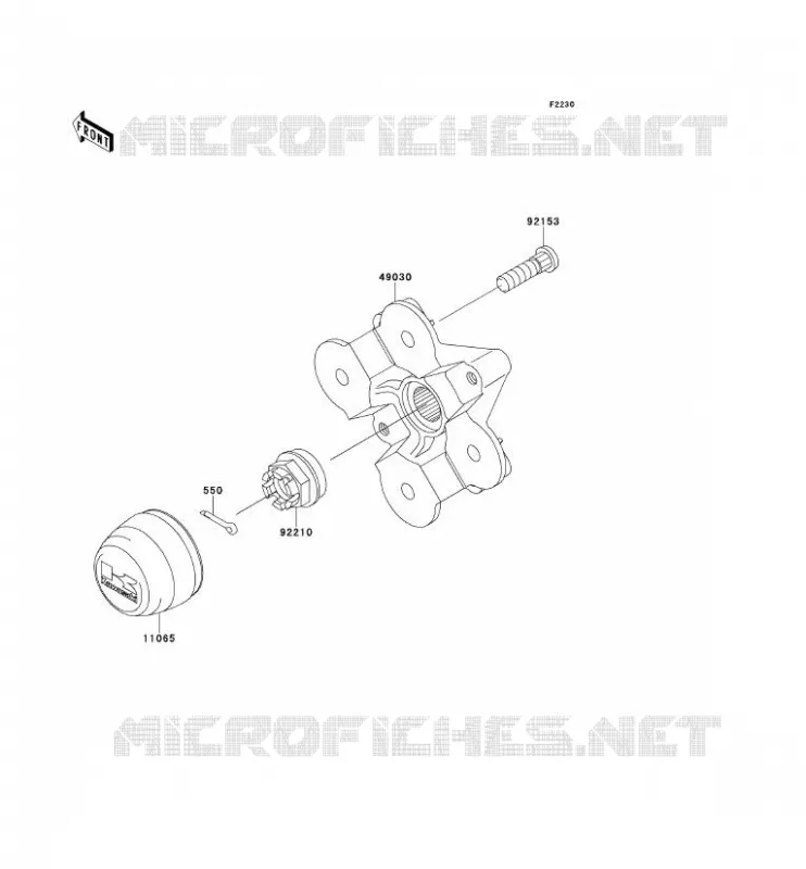 MOYEU AVANT Kawasaki QUAD 650 2012 KVF650 4X4  KVF650FCS