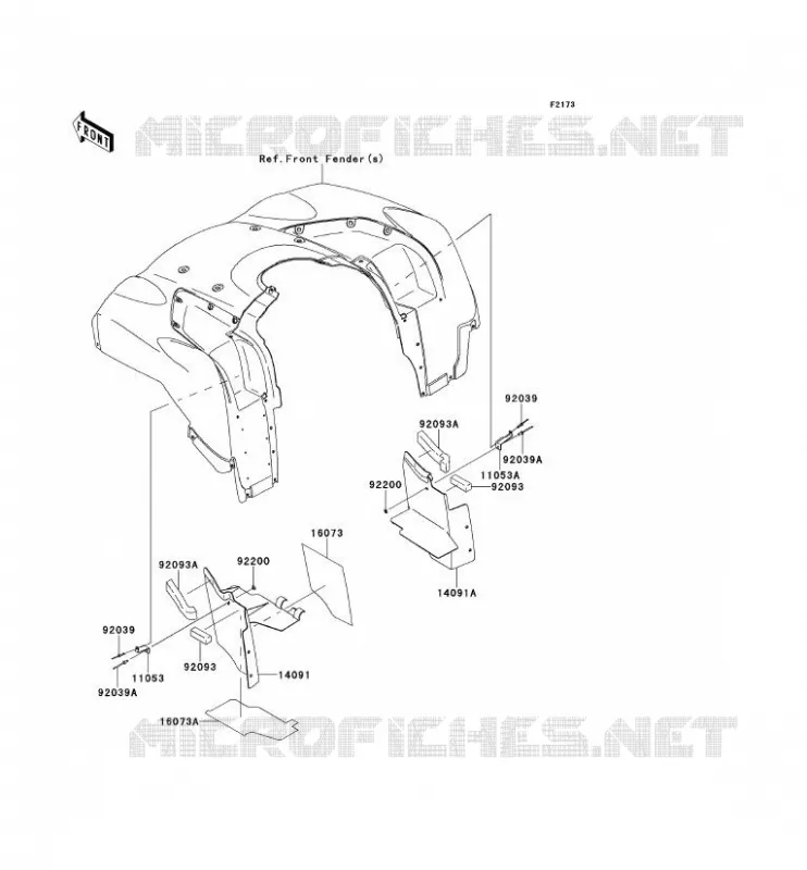 BAVETTE Kawasaki QUAD 650 2012 KVF650 4X4  KVF650FCS