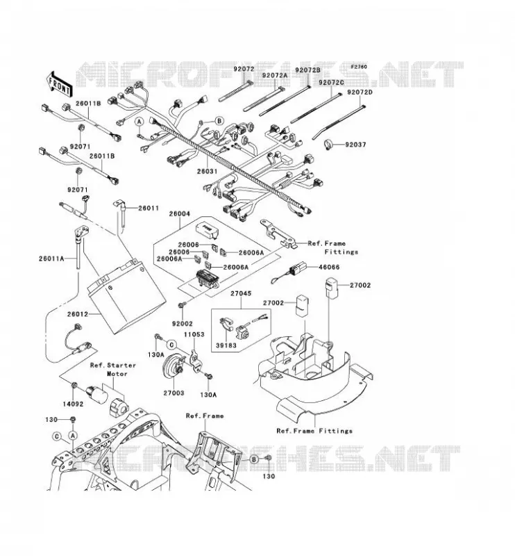 CHASSIS EQUIPMENT ELECTRIQUE Kawasaki QUAD 650 2014 BRUTE FORCE 650 4X4I  KVF650FEF