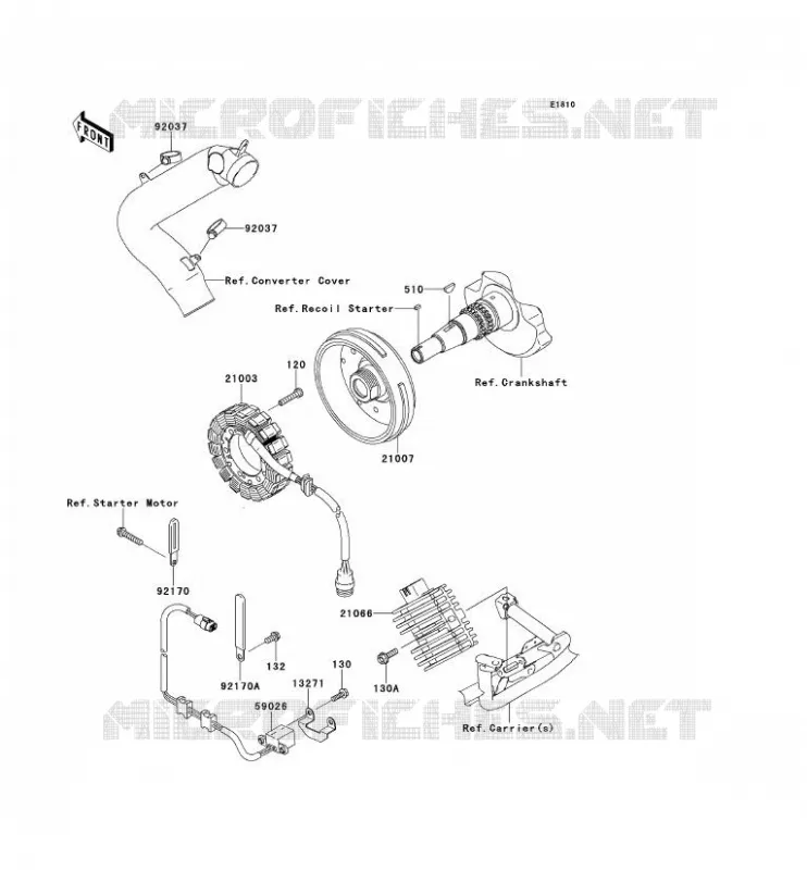 G&Eacute;N&Eacute;RATEUR Kawasaki QUAD 650 2014 BRUTE FORCE 650 4X4I  KVF650FEF