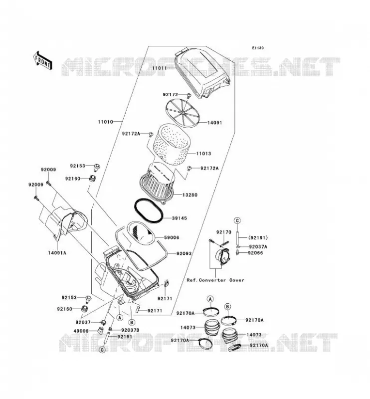 FILTRE A AIR Kawasaki QUAD 650 2014 KVF650 4X4I  KVF650FEF