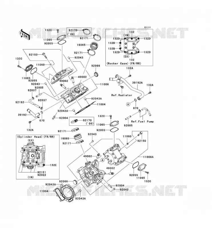 CULASSE Kawasaki QUAD 650 2009 KVF650 4X4I  KVF650G9F