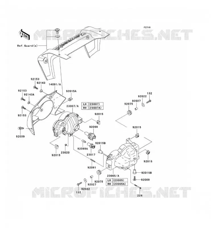 OPTIQUE(S) Kawasaki QUAD 650 2009 KVF650 4X4I  KVF650G9F