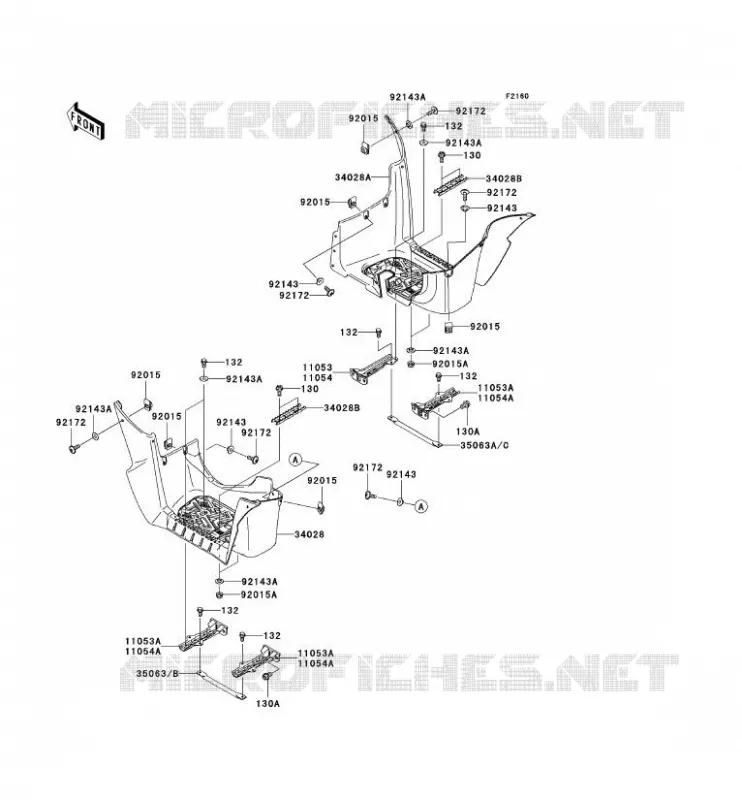 REPOSE PIED Kawasaki QUAD 650 2010 KVF650 4X4I  KVF650GAF