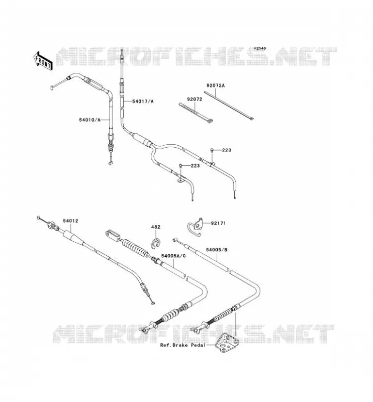 CABLES Kawasaki QUAD 650 2007 KVF650 4X4I  KVF650H7F