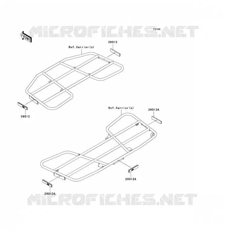 CATADIOPTRES(CN) Kawasaki QUAD 650 2007 KVF650 4X4I  KVF650H7F