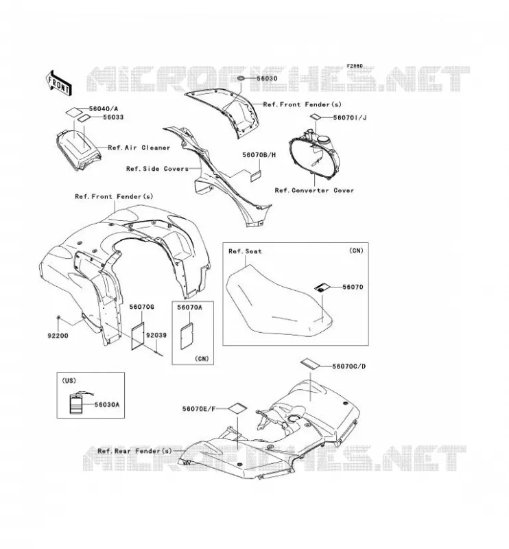 LABEL Kawasaki QUAD 650 2007 KVF650 4X4I  KVF650H7F