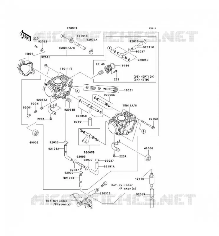 CARBURATEUR Kawasaki QUAD 700 2004 KVF700 4X4  KVF700-A1