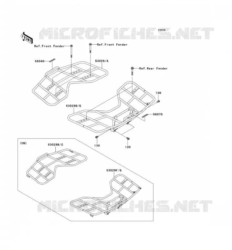 PORTE BAGAGE (S) Kawasaki QUAD 700 2004 KVF700 4X4  KVF700-A1
