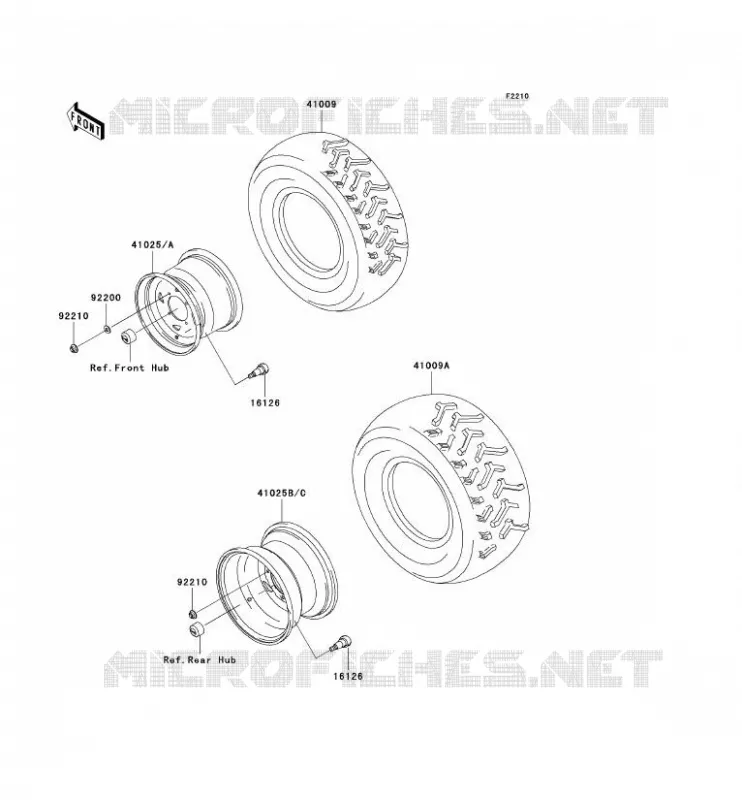 ROUE/PNEUS Kawasaki QUAD 700 2004 KVF700 4X4  KVF700-A1