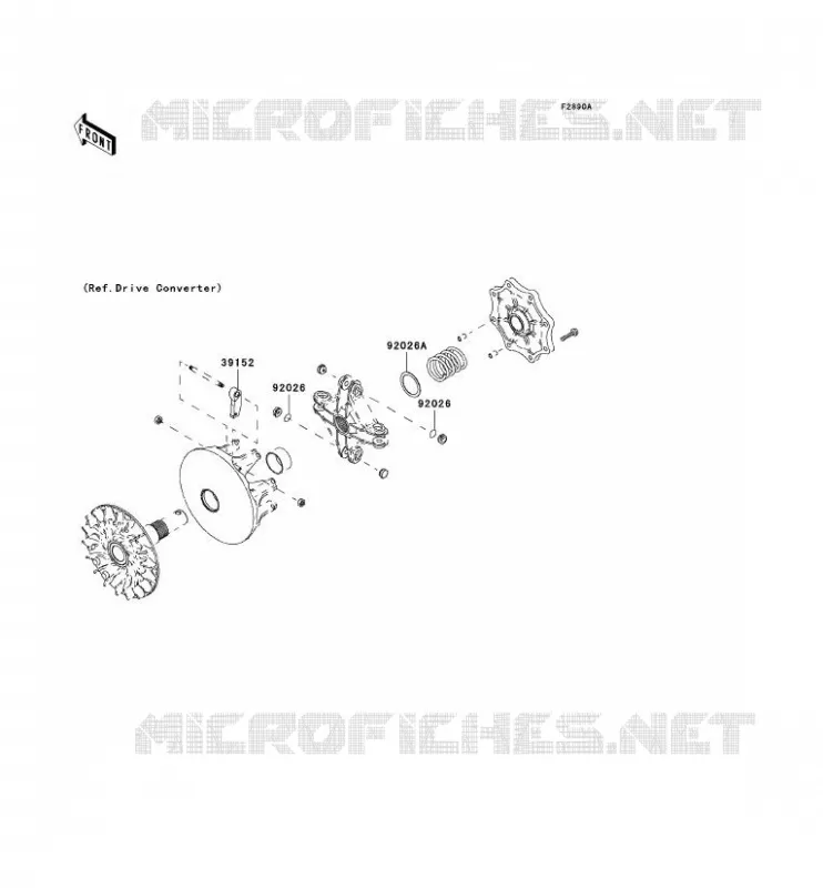 PIECE EN OPTION(CONVERTISSEUR) Kawasaki QUAD 700 2004 KVF700 4X4  KVF700-A1