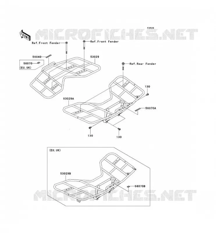 PORTE BAGAGE (S) Kawasaki QUAD 700 2004 KVF700 4X4  KVF700-A1