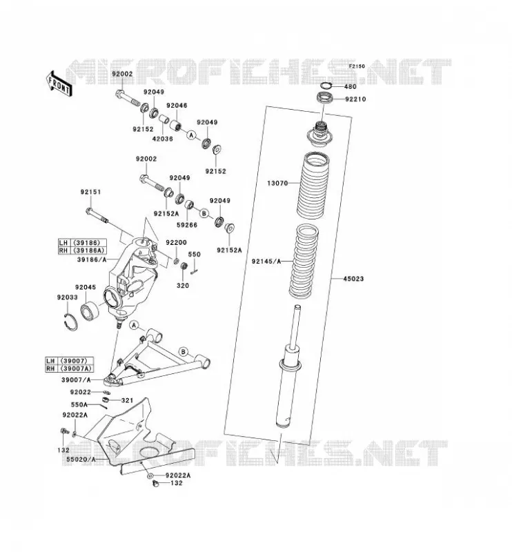 SUSPENSION Kawasaki QUAD 700 2004 KVF700 4X4  KVF700-B1