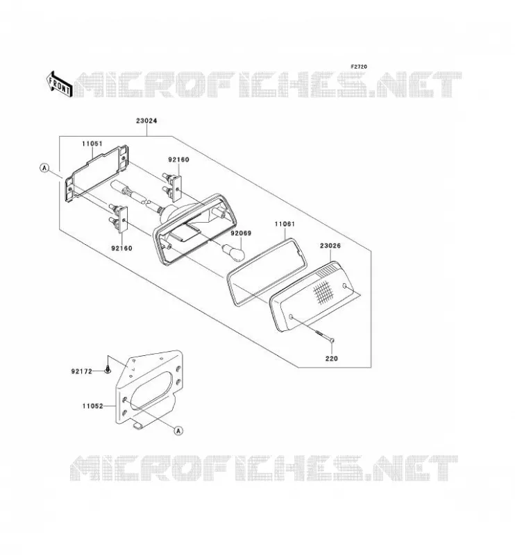 FEUX ARRI&Egrave;RE(S) Kawasaki QUAD 700 2005 KVF700 4X4  KVF700-B2