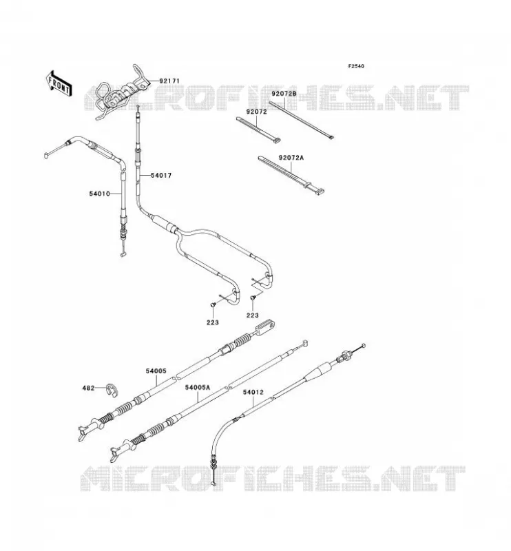 CABLES Kawasaki QUAD 700 2006 KVF700 4X4  KVF700D6F