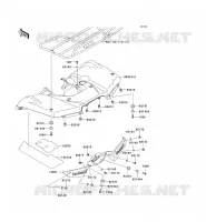 GARDE BOUE ARRI&Egrave;RE pour Kawasaki KVF750 4X4