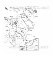 GARDE BOUE AVANT pour Kawasaki KVF750 4X4I