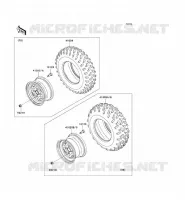 ROUE/PNEUS pour Kawasaki KVF750 4X4I