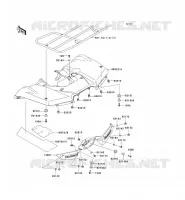 GARDE BOUE ARRI&Egrave;RE pour Kawasaki KVF750 4X4I