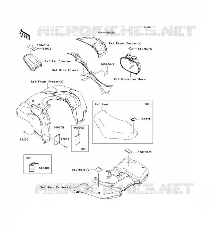 LABEL Kawasaki QUAD 750 2007 KVF750 4X4I  KVF750C7F