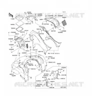GARDE BOUE AVANT pour Kawasaki KVF750 4X4I