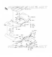 GARDE BOUE ARRI&Egrave;RE pour Kawasaki KVF750 4X4