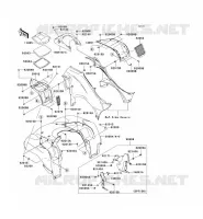 GARDE BOUE AVANT pour Kawasaki KVF750 4X4