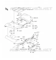 GARDE BOUE ARRI&Egrave;RE pour Kawasaki KVF750 4X4I