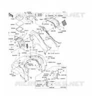 GARDE BOUE AVANT pour Kawasaki KVF750 4X4I